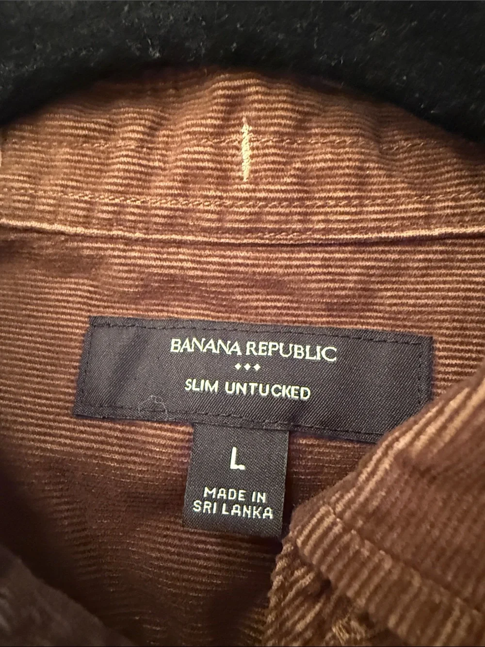 Banana Republic Men's Chest-Pocket Button-Down in Warm Brown